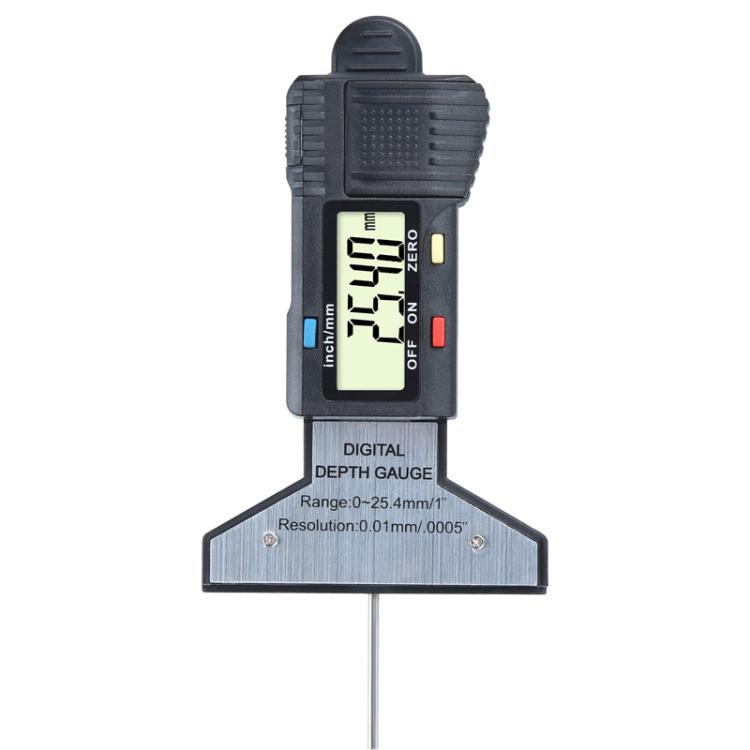 Syntek Digital Depth Ruler 0-25mm Electronic Tire Tread Measuring Ruler