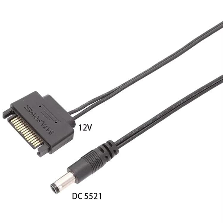 20cm SATA Male To 5.5 x 2.1mm DC Connection Cable 12V Power Cable