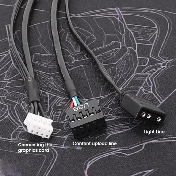 50cm Lighting Cable Content Upload Cable for COLORFUL RTX3090TI / RTX4080 / RTX4070TI / RTX4070 / RTX4090TI / RTX4090