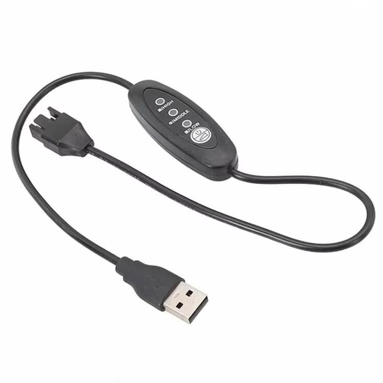 98cm USB To Small 4 Pin Booster Cable Adjustable Speed USB To 12V Case Fan Cable