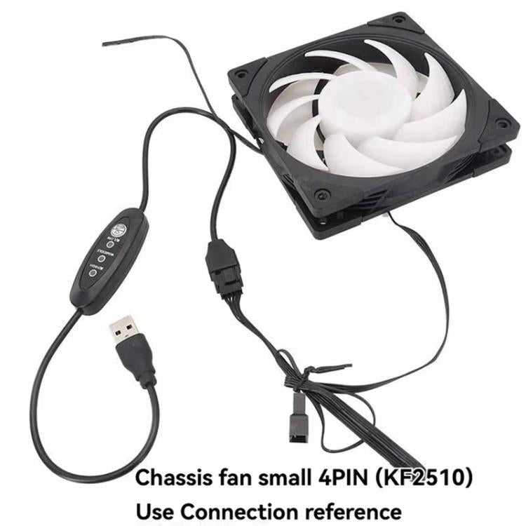 98cm USB To Small 4 Pin Booster Cable Adjustable Speed USB To 12V Case Fan Cable