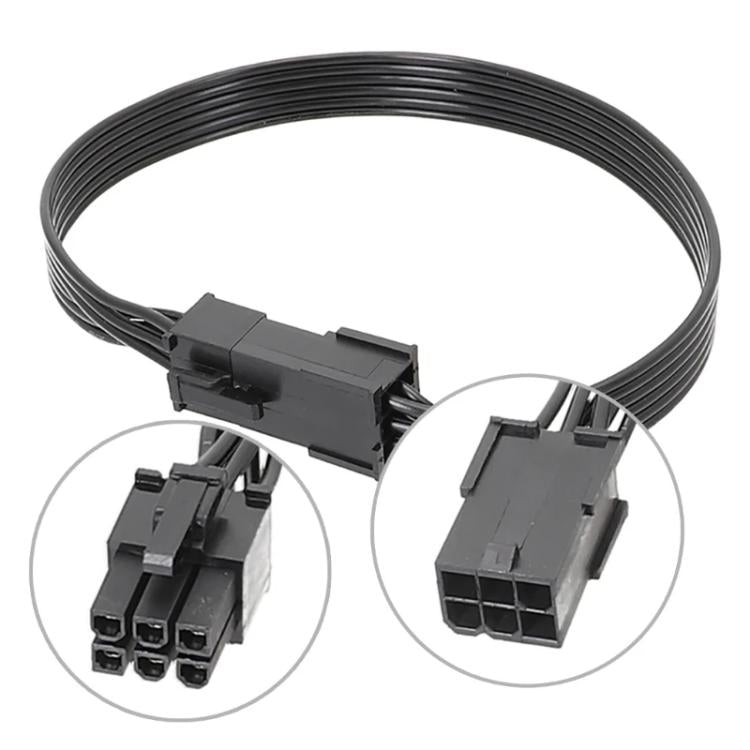 50cm Computer Connection Cable 6 Pin Graphics Card Power Cable