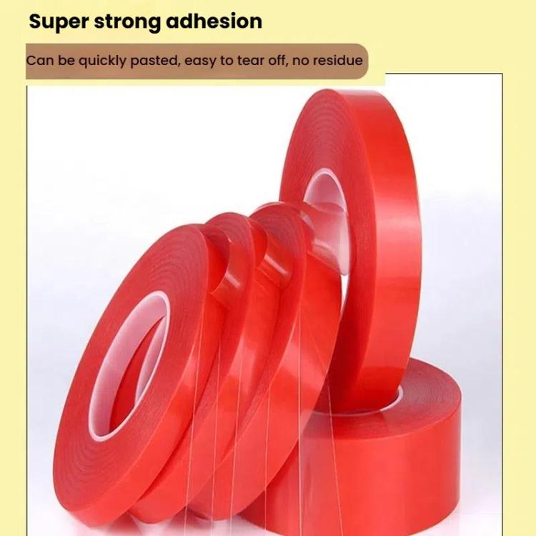 5rolls 0.2mm Thick Acrylic Polyester PET Double Sided Adhesive Tape, 10m/roll, Width: 15mm