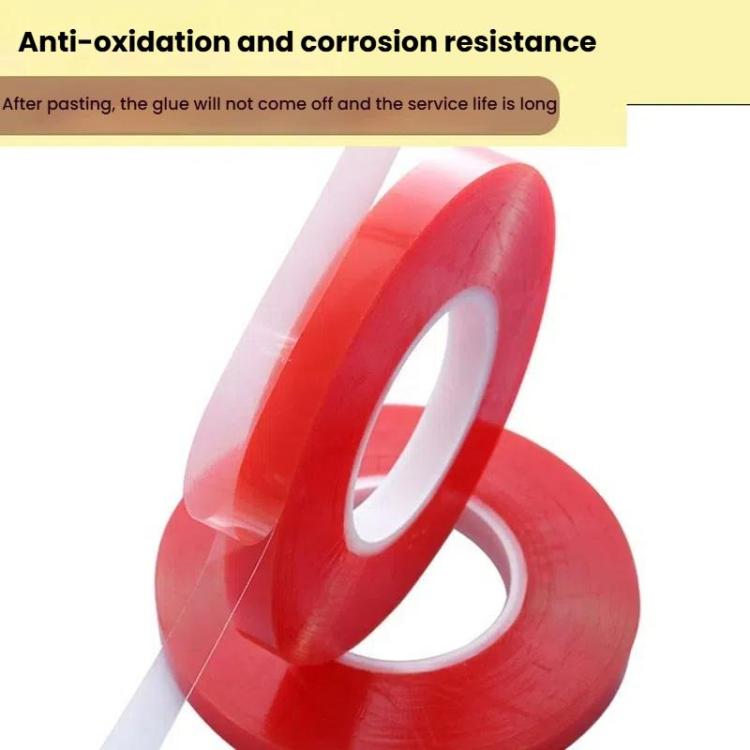 5rolls 0.2mm Thick Acrylic Polyester PET Double Sided Adhesive Tape, 10m/roll, Width: 10mm