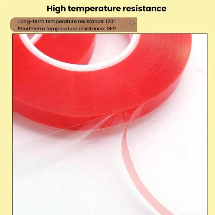 5rolls 0.2mm Thick Acrylic Polyester PET Double Sided Adhesive Tape, 10m/roll, Width: 15mm