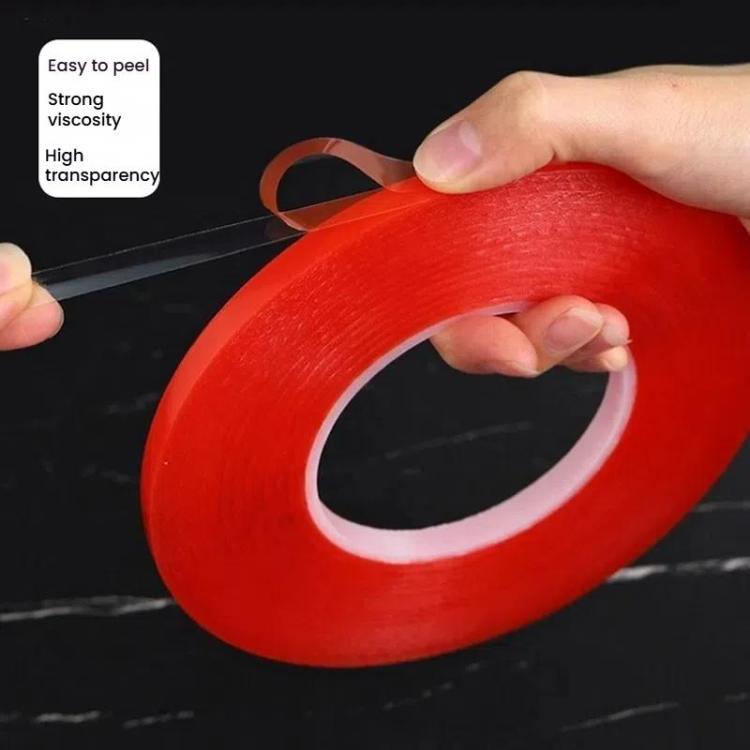 5rolls 0.2mm Thick Acrylic Polyester PET Double Sided Adhesive Tape, 10m/roll, Width: 3mm