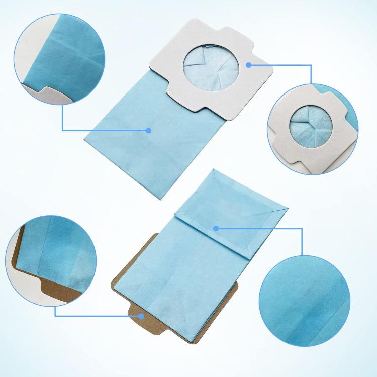 3pcs /Pack Dust Bags for Makita CL102/CL104/CL107/CL182 Vacuum Cleaners - Blue