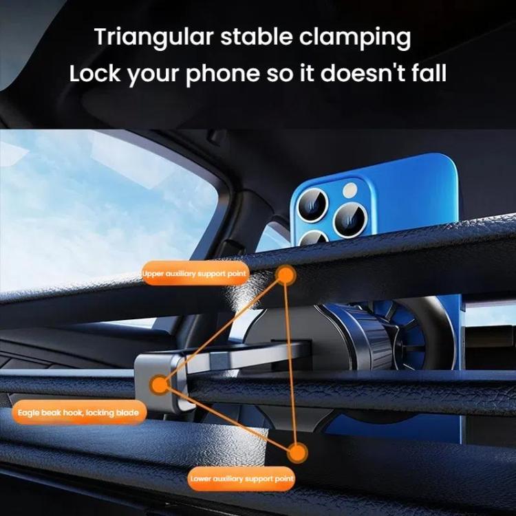 MagSafe Magnetic Holder Car Air Conditioning Vent Mount, Style: CD Pattern Magnetic Suction Head+Straight Hook