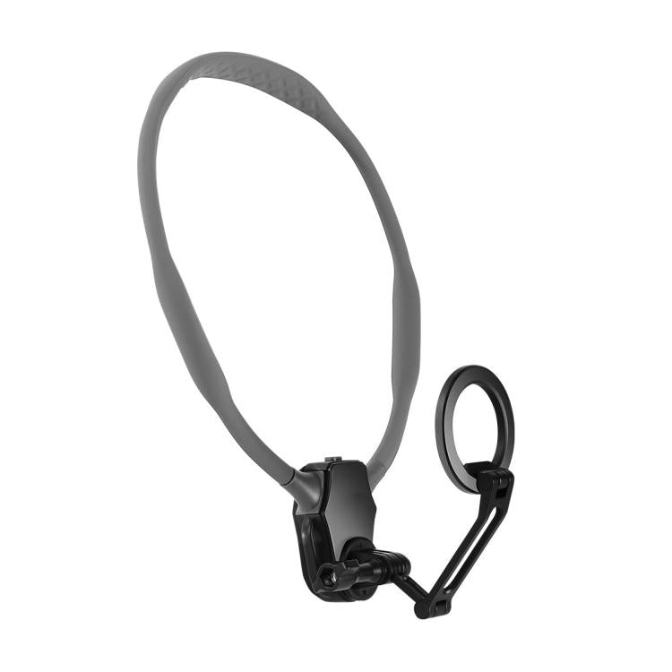 Adjustable Magnetic Neck Mount Phone Holder Quick-Release Chest Strap POV Mount For Sports & Vlogging - Black