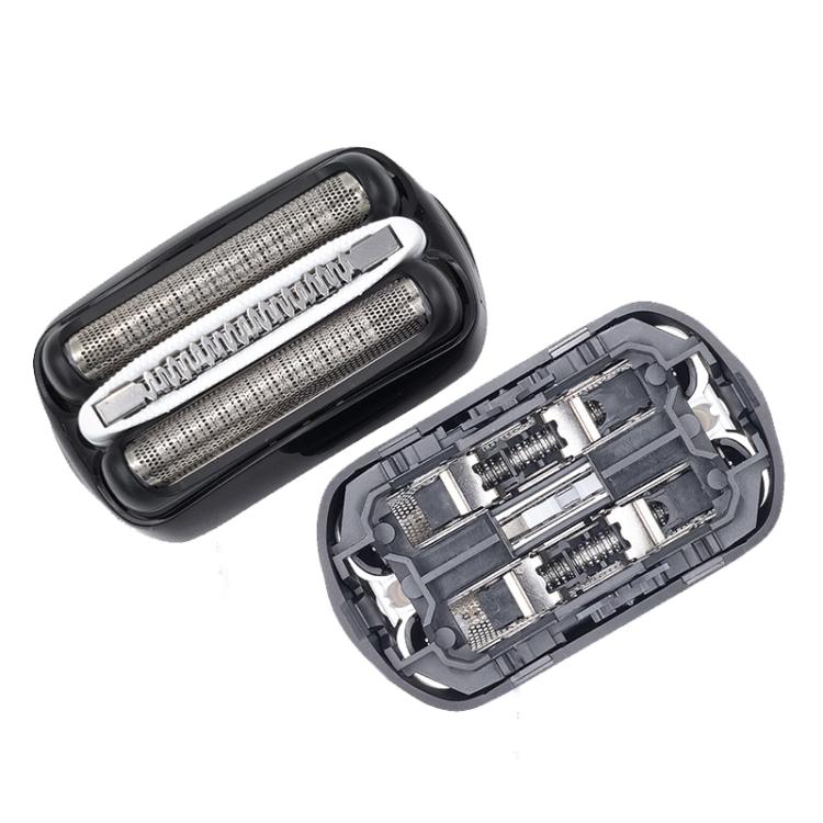 For Braun Series 3 Replacement Foil & Cutter 32B Precision Welded Stainless Steel Shaver Head - Black