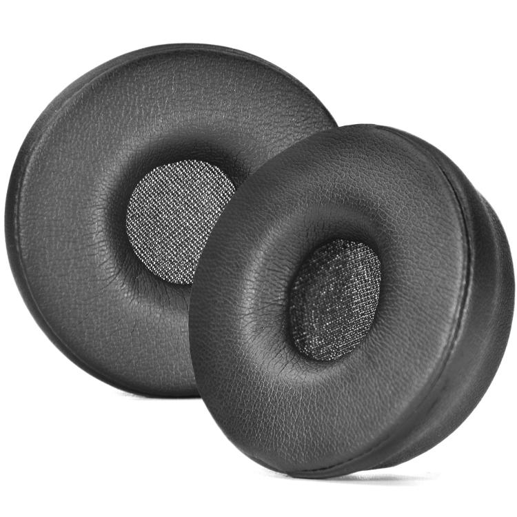 For Jabra Engage 55/65/75 Headset 1pair Protein Leather Ear Cushions Soft Replacement Ear Pads - Black