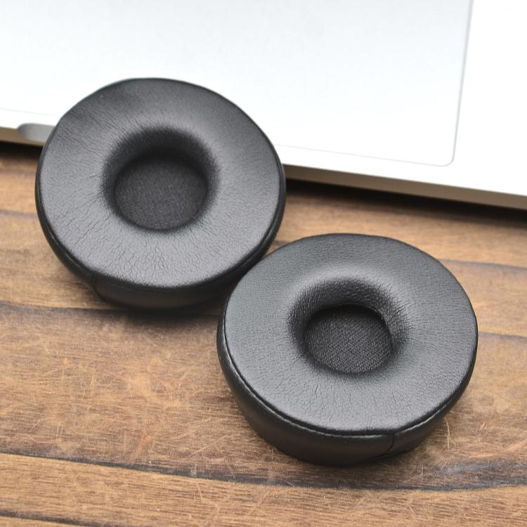For Jabra Engage 55/65/75 Headset 1pair Protein Leather Ear Cushions Soft Replacement Ear Pads - Black