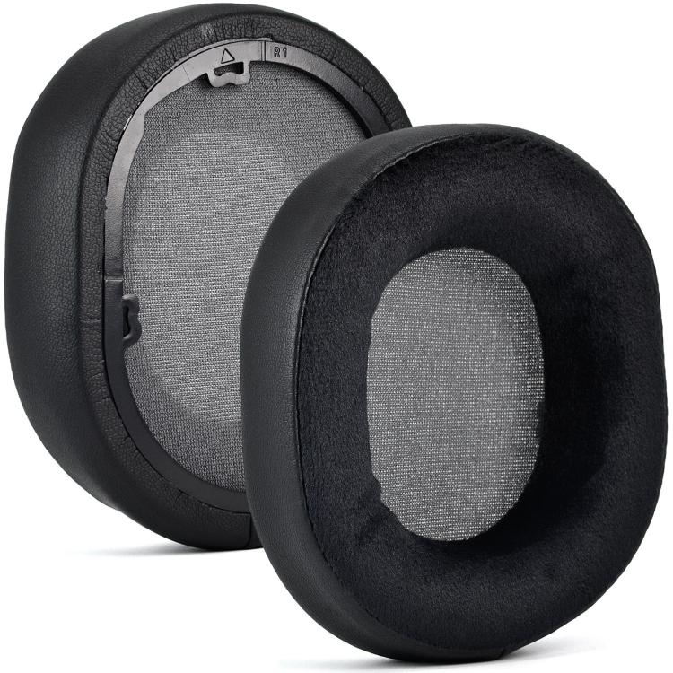 For Corsair HS55/HS55 Pro/HS65 Headset 1pair Replacement Ear Cushions Ear Pads, Style: Leather + Velvet Black