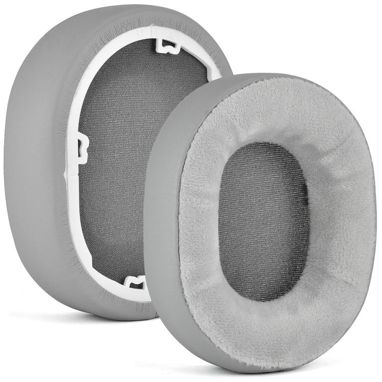 For Corsair HS55/HS55 Pro/HS65 Headset 1pair Replacement Ear Cushions Ear Pads, Style: Leather + Velvet Gray