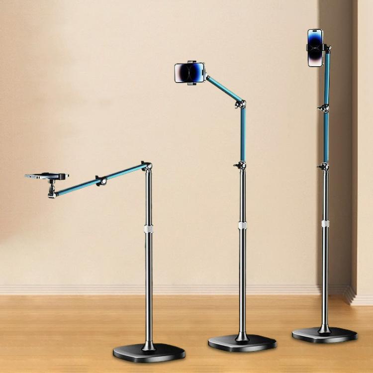 1.7m Mobile Phone Floor Stand Overhead Shooting Holder Retractable Lazy Support With Remote Control