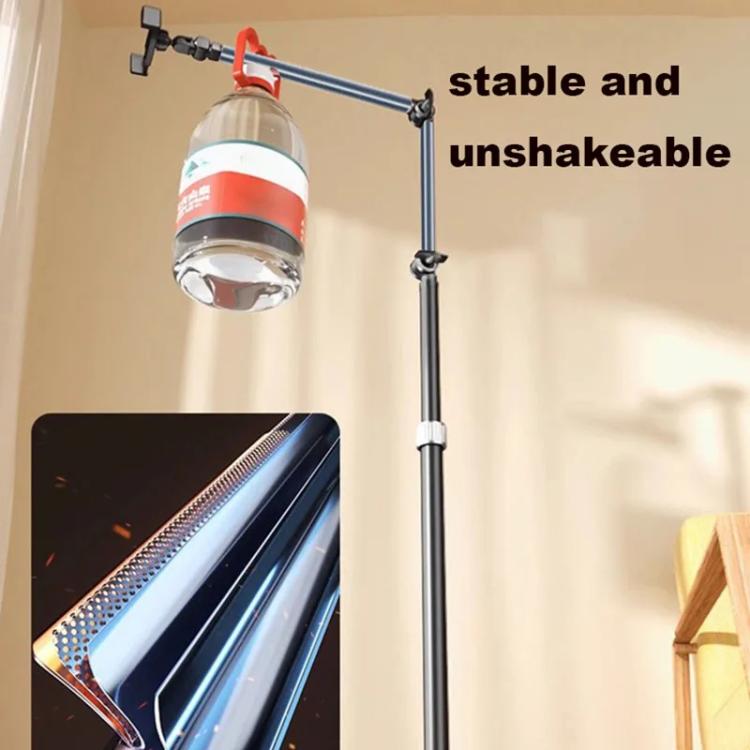 1.7m Mobile Phone Floor Stand Overhead Shooting Holder Retractable Lazy Support With Remote Control
