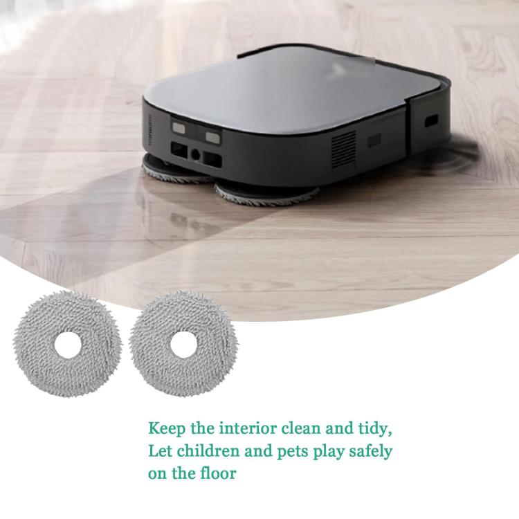 For ECOVACS Deebot T30 Pro / MAX Auto Sweeper Accessories, Spec: 3pcs Gray Wave Wipes