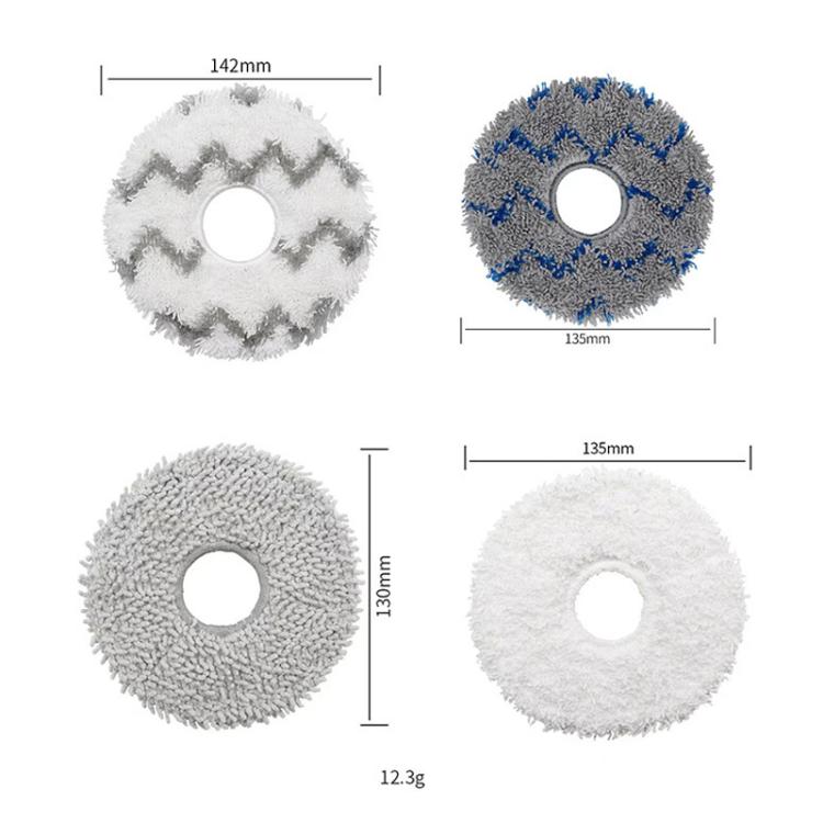 For ECOVACS Deebot T30 Pro / MAX Auto Sweeper Accessories, Spec: 3pcs Gray Wave Wipes