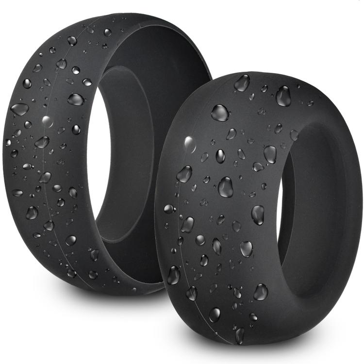 For Sony PlayStation Pulse Elite Headset 1pair Silicone Ear Cushion Covers Sweatproof Replacement Ear Pads - Black