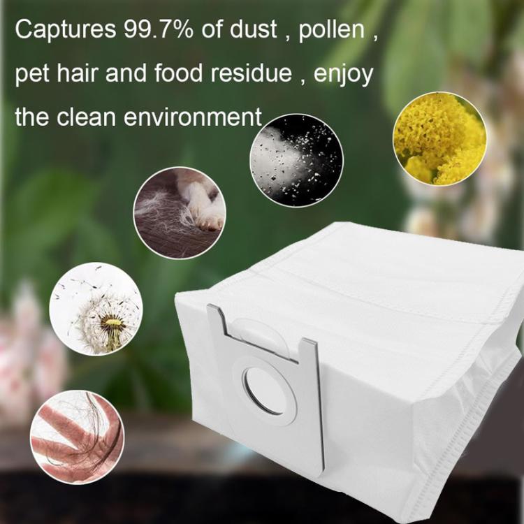For ROIDMI EVE Plus Robot Vacuum 3pcs/Pack Dust Bag Replacement Parts - White