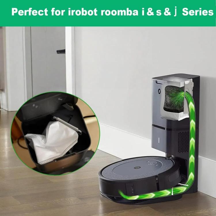 3pcs /Pack Dust Bag For IRobot Roomba I7 / I3 / J7 / E5 / E6 / S9 Vacuum Replacement Parts Accessories - Dark Gray