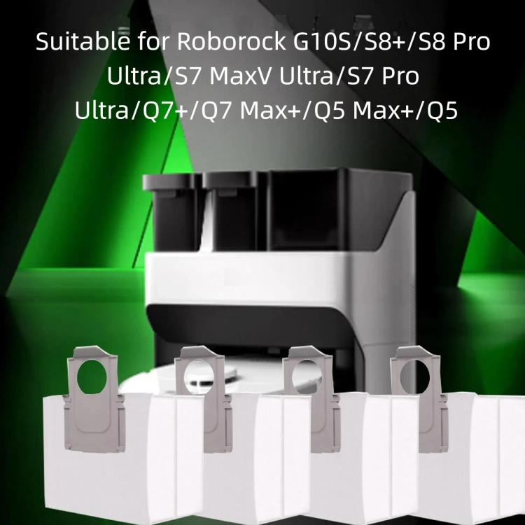 3pcs /Pack Dust Bag For Roborock G10S/S8+/S8 Pro Ultra/S7 MaxV Ultra/S7 Pro Ultra/Q7+/Q7 Max+/Q5 Max+/Q5 - White