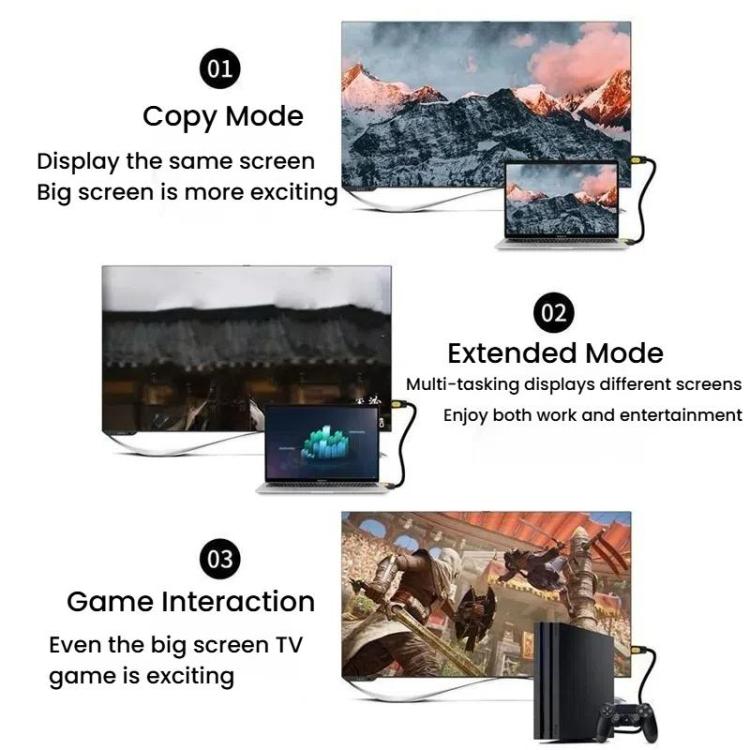 VegGieg HHI HDMI 2.0 HD Cable 4K 60Hz Television Computer Monitor Projector Video Connection Cable, Length: 8M
