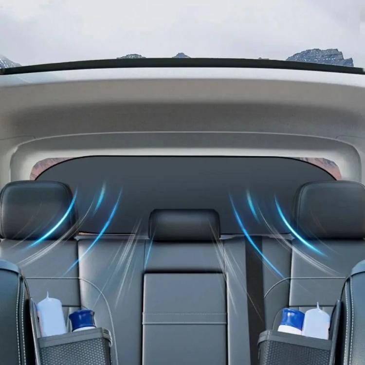 Titanium Silver Car Rear Window Sunshade Heat Insulating Shield with Suction Cup Mounted 100 x 50cm
