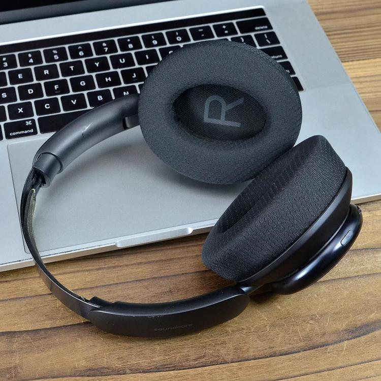 For Anker Soundcore Space Q45 Headphone 1pair Ear Cushions Replacement Ear Pads - Black