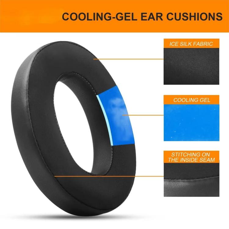 1pair Ice-Cool Replacement Ear Pads for Sennheiser HD599/HD598/Game Zero/PC38X and More - Black