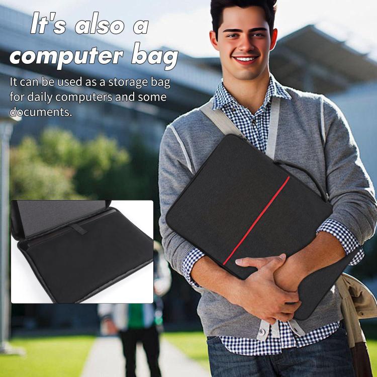 16-Inch Laptop Bag Sun Shade Foldable Anti-Glare Privacy Screen Cover for Outdoor Use - Black