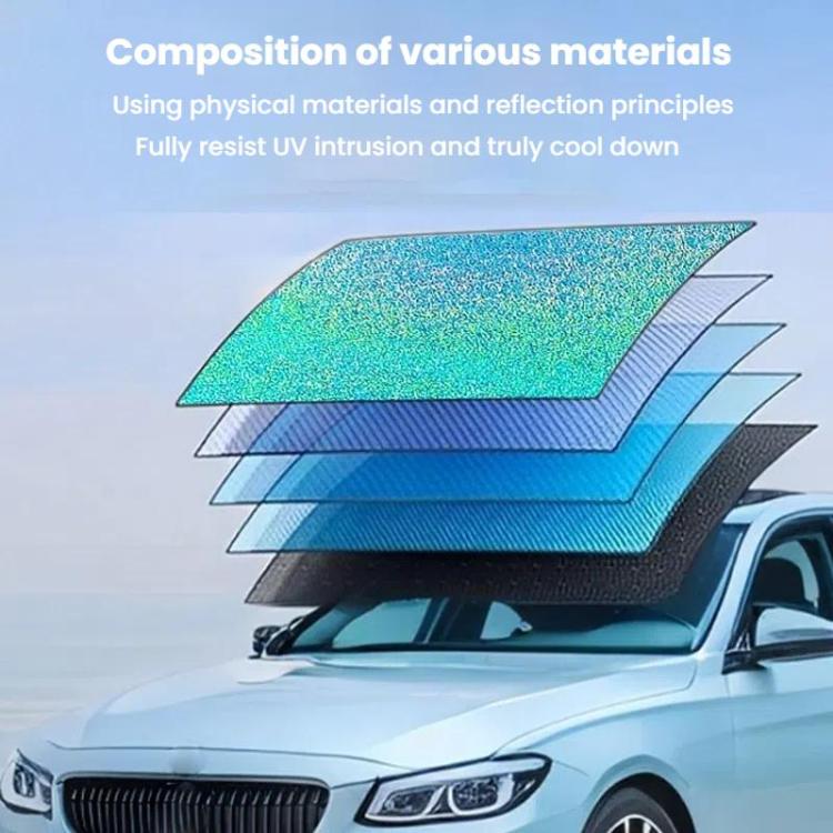 SUITU ST-4024L Car Front Windshield Sunshade Sunscreen Heat Insulation Visor - Ice Crystals