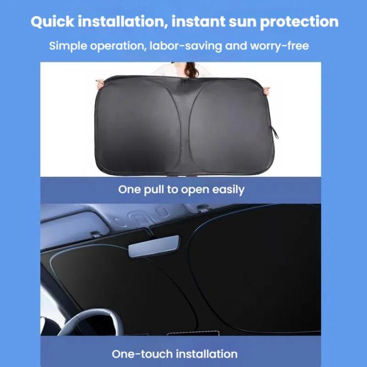 SUITU ST-4024L Car Front Windshield Sunshade Sunscreen Heat Insulation Visor - Ice Crystals