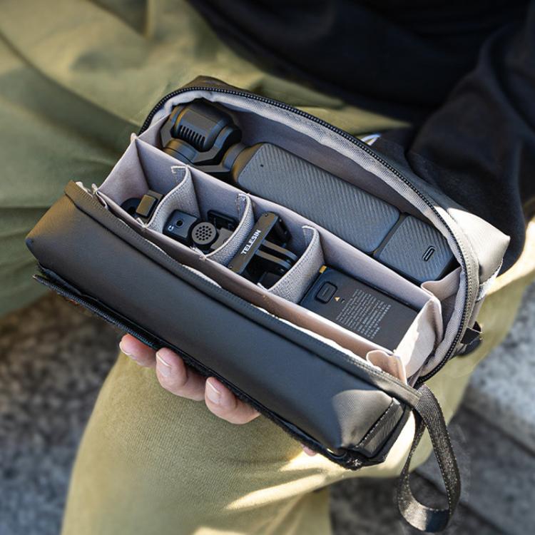 For DJI Osmo Pocket 3 Creator Combo TELESIN Universal Portable Storage Bag Carrying Case - Black