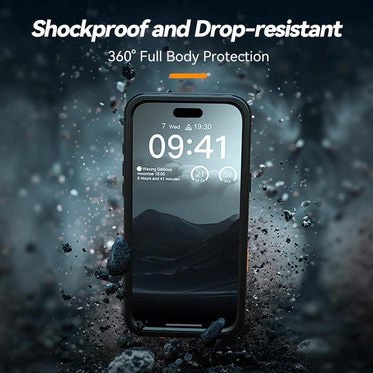 For iPhone 16 Pro Max TELESIN IP68 Waterproof Case Submersible Touchscreen Phone Cover