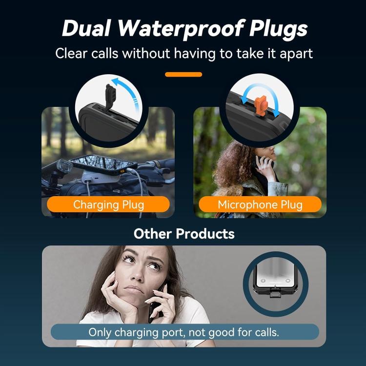 For iPhone 16 Pro Max TELESIN IP68 Waterproof Case Submersible Touchscreen Phone Cover