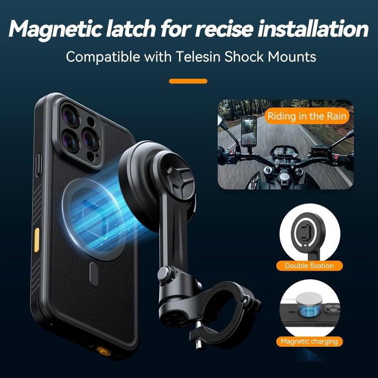For iPhone 16 Pro Max TELESIN IP68 Waterproof Case Submersible Touchscreen Phone Cover