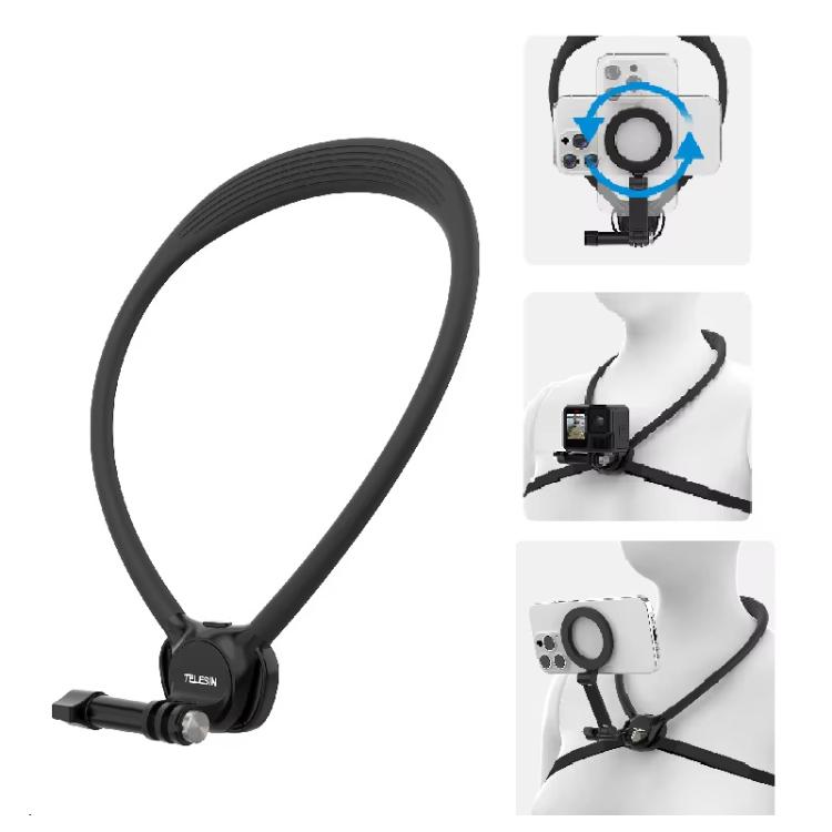 TELESIN Action Camera Neck Holder SE2.0 POV Perspective Bracket With Adjustable Chest Strap