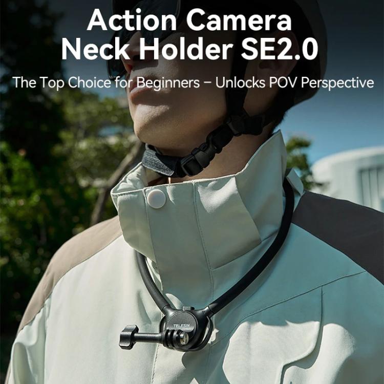 TELESIN Action Camera Neck Holder SE2.0 POV Perspective Bracket With Adjustable Chest Strap