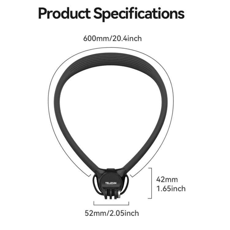 TELESIN Action Camera Neck Holder SE2.0 POV Perspective Bracket With Adjustable Chest Strap