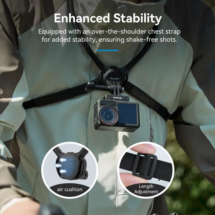 TELESIN Action Camera Neck Holder SE2.0 POV Perspective Bracket With Adjustable Chest Strap