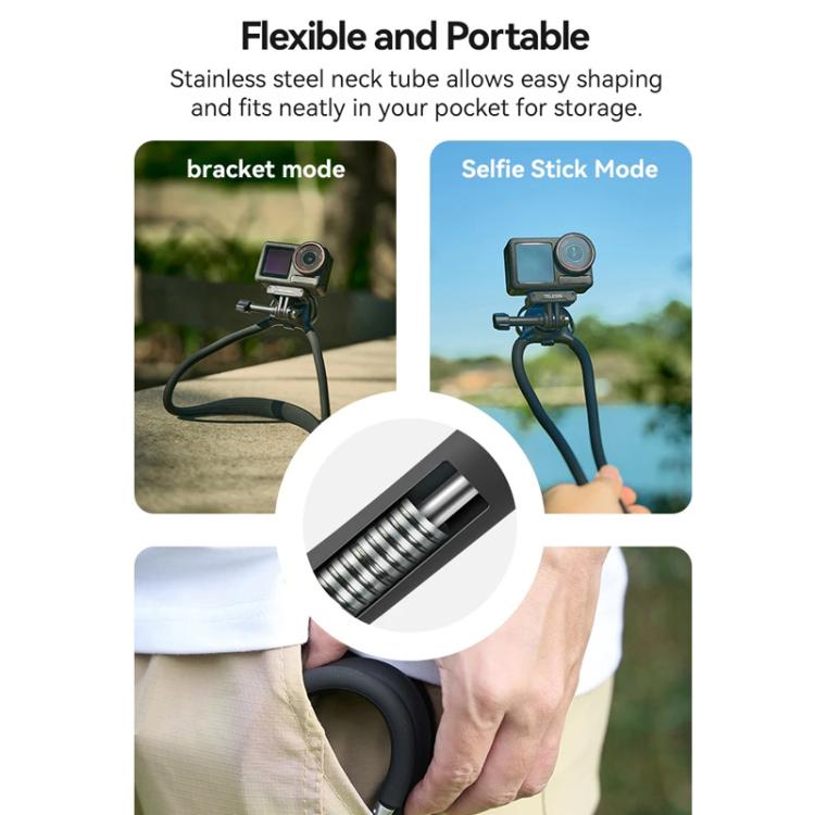TELESIN Action Camera Neck Holder SE2.0 POV Perspective Bracket With Adjustable Chest Strap