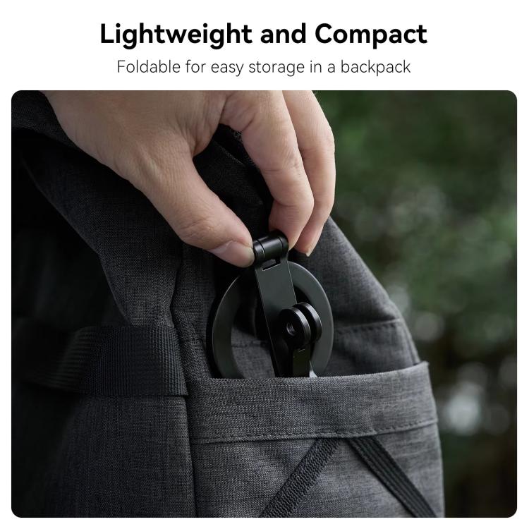 TELESIN Mobile Phone Magnetic Stand Two Claw Adapter Compatible with Chest Strap, Backpack Clip, Neck Mount - Black