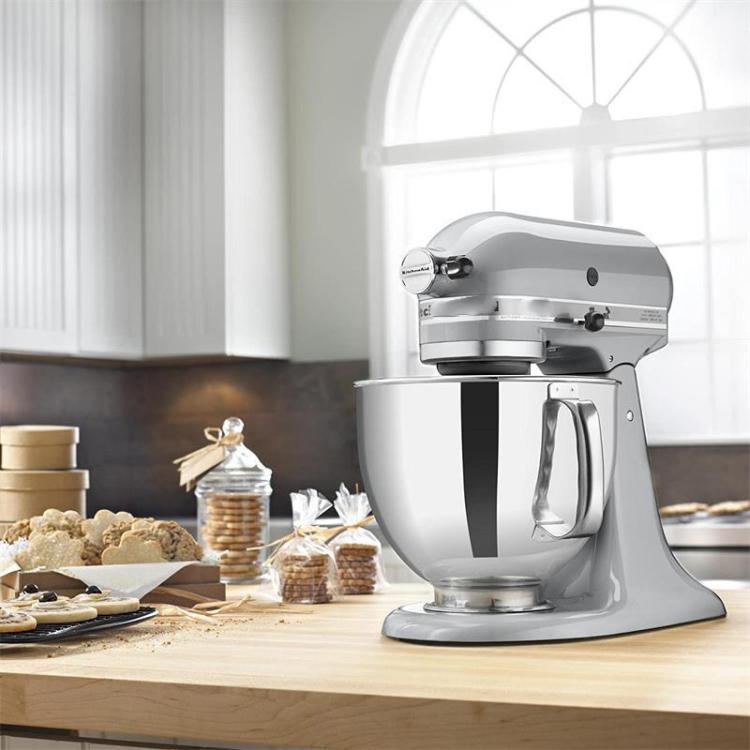 Stainless Steel Mixing Bowl For KitchenAid 4.5QT & 5QT Stand Mixers - Silver