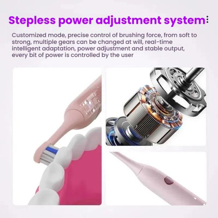 Rechargeable Sonic Electric Toothbrush for Adults with Custom Mode, Antibacterial Brush Heads, Smart Timer, Spec: Sterilization White