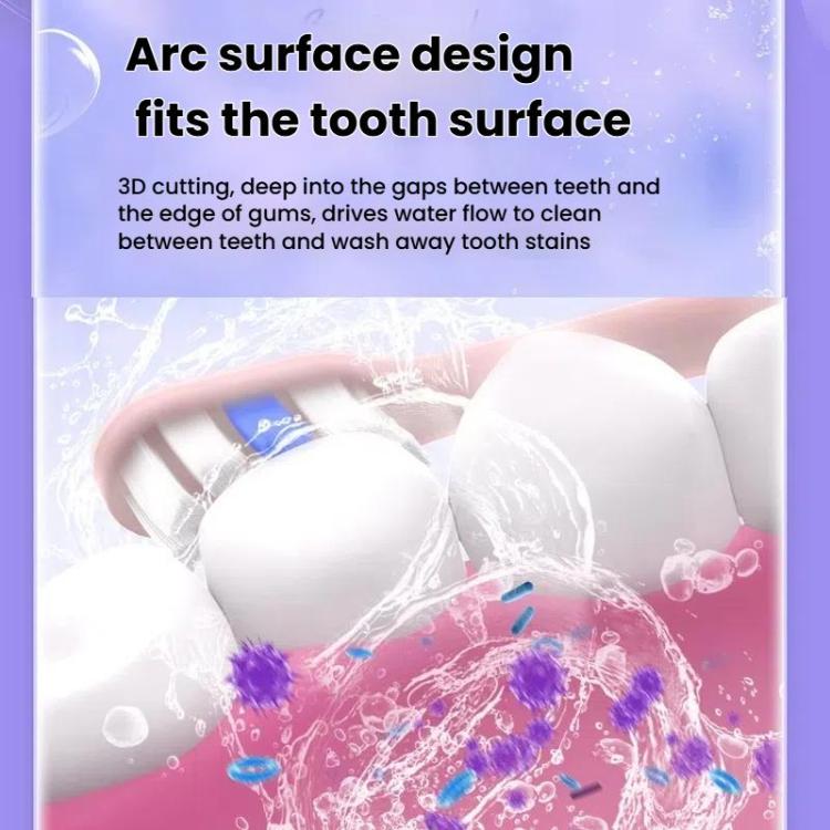 Rechargeable Sonic Electric Toothbrush for Adults with Custom Mode, Antibacterial Brush Heads, Smart Timer, Spec: Sterilization Light Purple