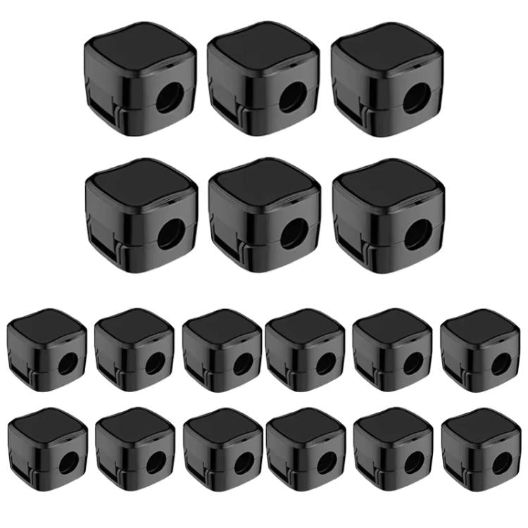 18pcs /Pack Magnetic Cable Organizer Clips Adhesive Wire Holders for Desk Management - Black