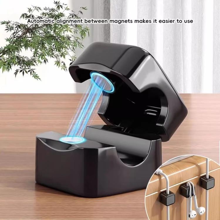 18pcs /Pack Magnetic Cable Organizer Clips Adhesive Wire Holders for Desk Management - Black
