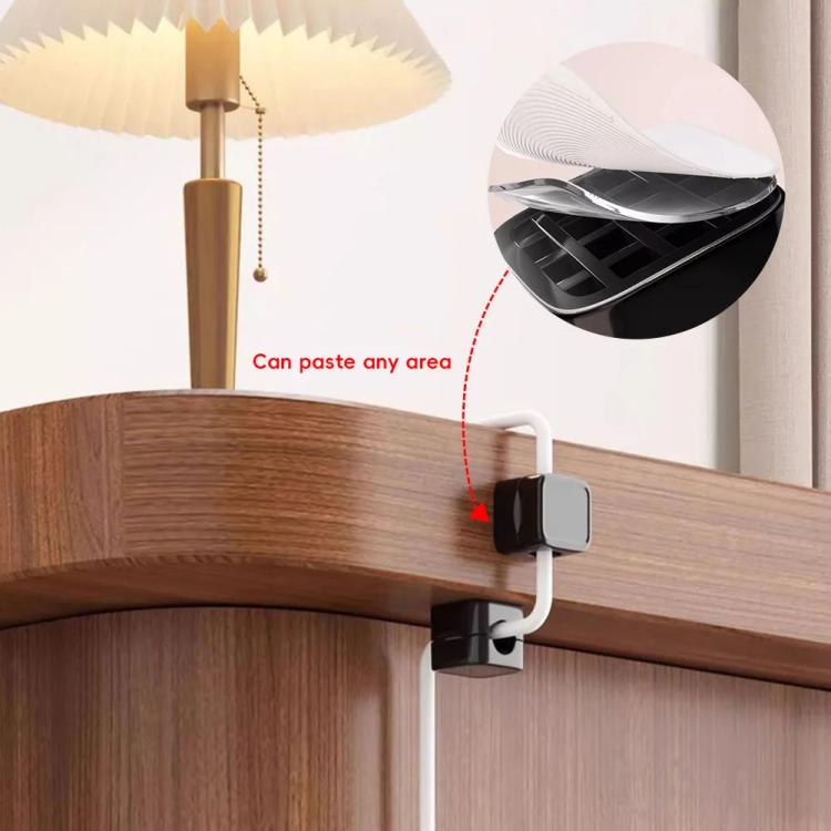 18pcs /Pack Magnetic Cable Organizer Clips Adhesive Wire Holders for Desk Management - Black