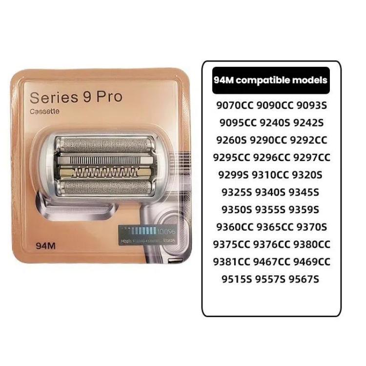For Braun 9 Series Razor Head Assemblies, Style: 94M Gold